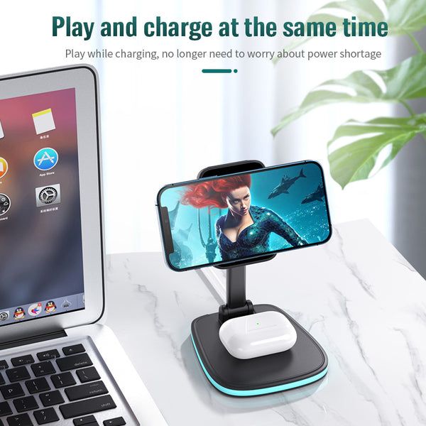 Poshewares™ 3-in-1 Magnetic Folding Wireless Charger